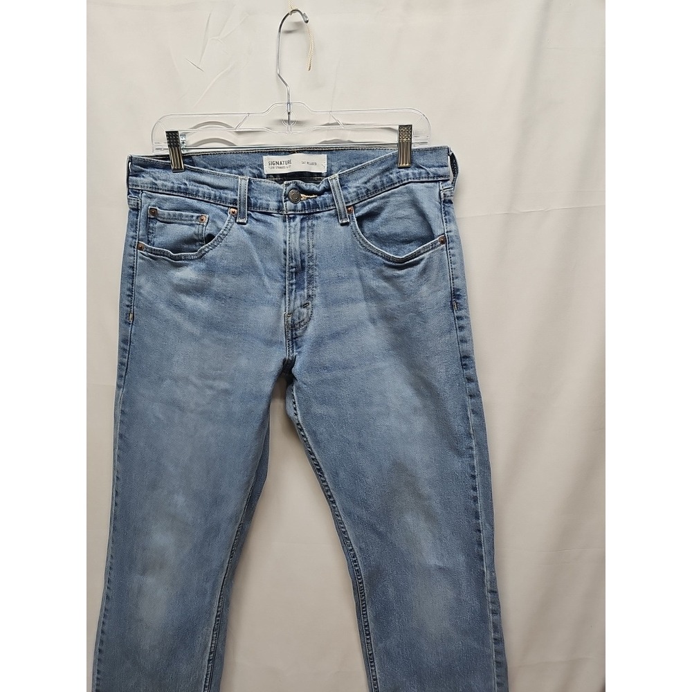 Levi's Mens Blue Relaxed Fit Strauss Signature Stretch Denim Jeans Size 32x32 - Picture 6 of 16